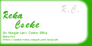 reka cseke business card