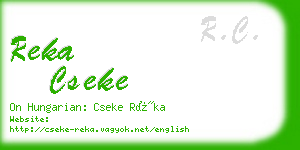 reka cseke business card